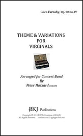 Theme & Variations for Virginals - Loth To Depart Concert Band sheet music cover